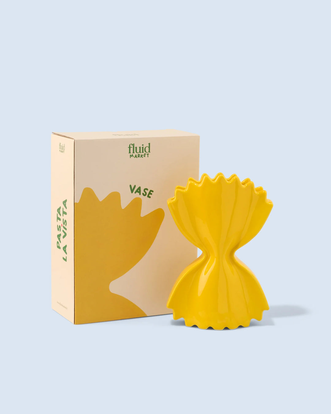Pasta Vase – Vaso Scultoreo in Ceramica Gialla