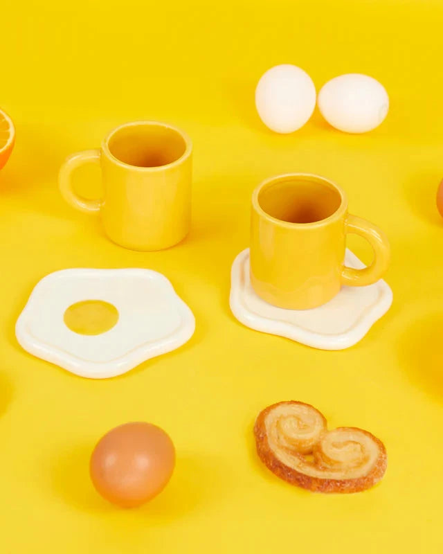 Set tazze da caffè sunny side up